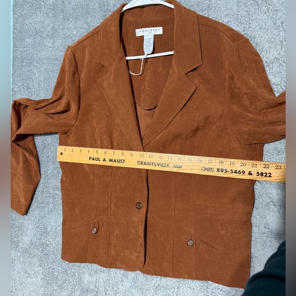 NWOT Prophecy Dress Woman Rust Orange 2-Button Blazer Suit Jacket Size 18 - Picture 4 of 9